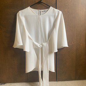 White Zara Blouse with Tie